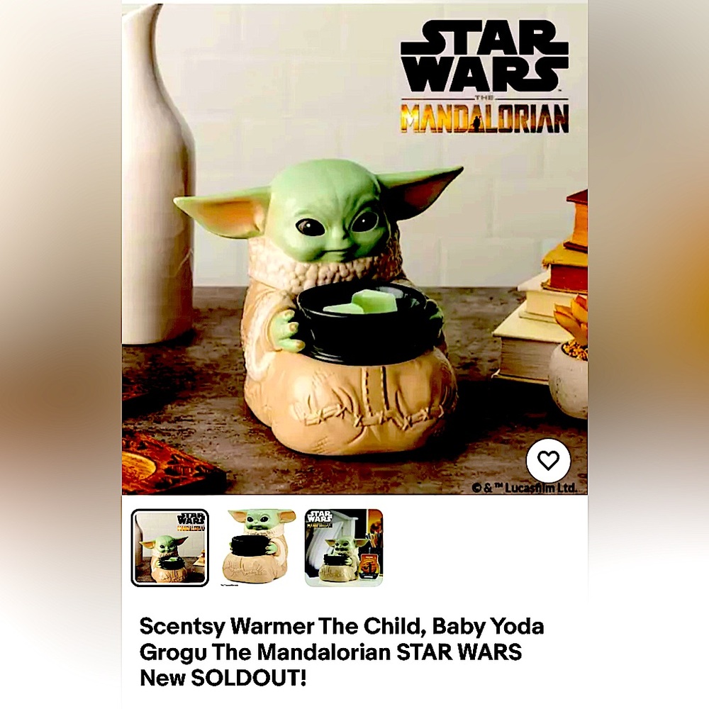 Scentsy Warmer The Child Baby Yoda Grogu The Mandalorian Brand New.Still in box.